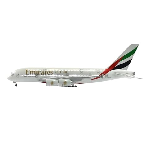 PYWCOM Modellflugzeug-Bausätze 46cm for Airbus A380 Aircraft Airplane Model 1 160 Scale Diecast Resin Light and Wheel Plane (UAE with Light a380) von PYWCOM