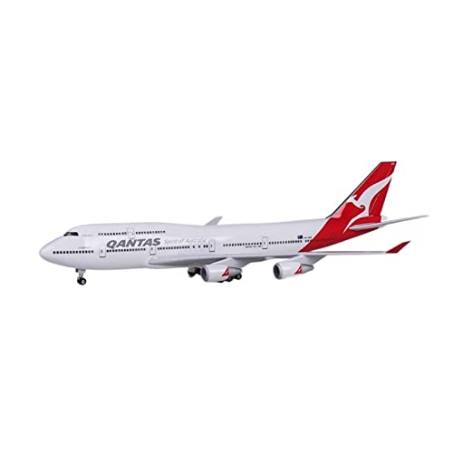 PYWCOM Modellflugzeug-Bausätze 47 cm Qantas Fertiges Flugzeugmodell Für Boeing B747 Flugzeugmodell Im Maßstab 1 160 Druckgussharzflugzeuge (No Light B747) von PYWCOM