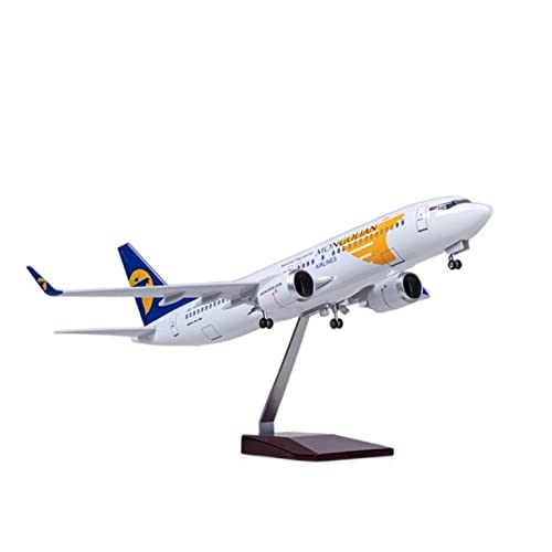 PYWCOM Modellflugzeug-Bausätze 47cm B737-800For Mongolian Airlines W Licht mit Radfahrwerk Kunstharzmodell Spielzeug (A) von PYWCOM