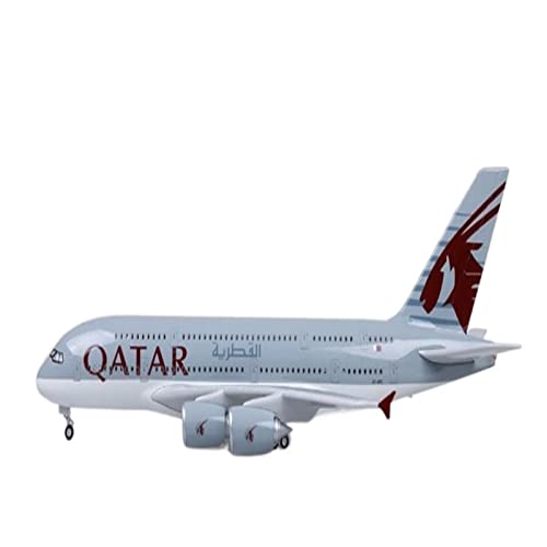 PYWCOM Modellflugzeug-Bausätze A380 Im Maßstab 1 160, 50,5 cm, Für Qatar Airways, Modellsammlung Aus Kunstharz (A) von PYWCOM