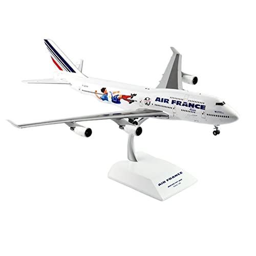 PYWCOM Modellflugzeug-Bausätze Air France Im Maßstab 1 200 Für B747-400 Airline-Modell Mit Basislegierungsflugzeug Als Sammelbares Souvenir von PYWCOM