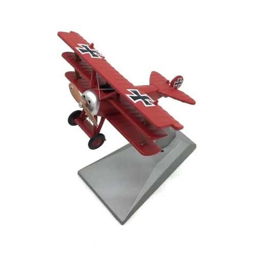 PYWCOM Modellflugzeug-Bausätze Maßstab 1 72 FÜR Fokker DR 1 Red Baron Doppeldecker Propellerjäger, Druckguss-Metallflugzeug, Flugzeugmodell von PYWCOM