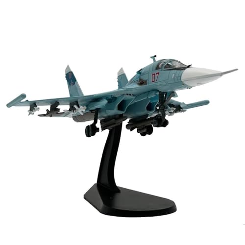 PYWCOM Modellflugzeug-Bausätze Maßstab 1:100, SU34 SU-34 Für Platypus-Jagdbomber, Fertiges Metall-Militärdruckgussflugzeug, Flugzeugmodell von PYWCOM