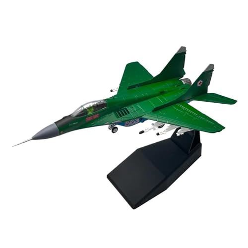 PYWCOM Modellflugzeug-Bausätze Russische MIG-29 im Maßstab 1:100 für Mig29 Fulcrum C Fighter, zusammengebautes fertiges Flugzeugmodell aus Metalldruckguss (Mig29 North Korea) von PYWCOM