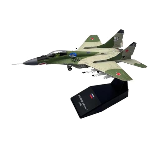 PYWCOM Modellflugzeug-Bausätze Russische MIG-29 im Maßstab 1:100 für Mig29 Fulcrum C Fighter, zusammengebautes fertiges Flugzeugmodell aus Metalldruckguss (Mig29 Russian) von PYWCOM