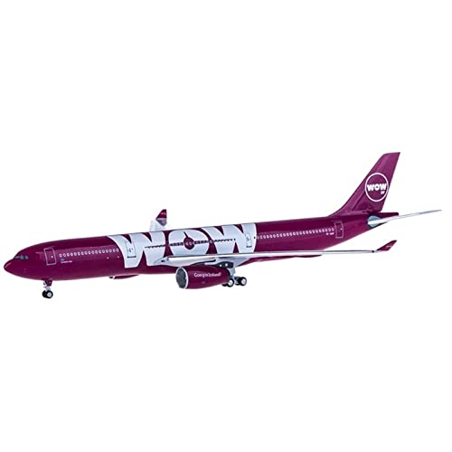 PYWCOM Modellflugzeug-Bausätze Wow Air Im Maßstab 1 400 Für Eine 330-300 Tf-Gay Simulations-Flugzeugmodell-Spielzeugsammlung Aus Metalllegierung von PYWCOM