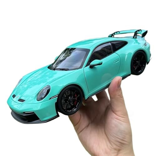 PYWCOM Spielzeugauto für Kinder 1/18 for Porsche 911 992 GT3 2021 Sportwagenmodelle Bausätze Automodellbausätze for Erwachsene Sammlermodell Auto Modell Bauset(Blue) von PYWCOM