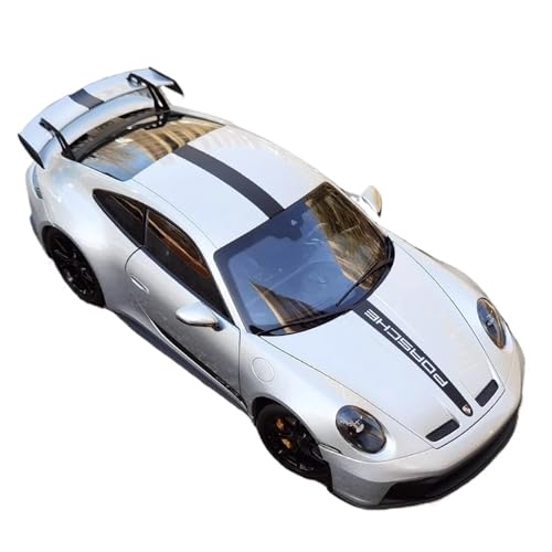 Spielzeugauto für Kinder 1/18 for Porsche 911 992 GT3 2021 Sportwagenmodelle Bausätze Automodellbausätze for Erwachsene Sammlermodell Auto Modell Bauset(Silver) von PYWCOM