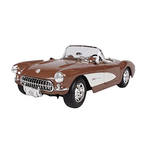 PYWCOM Spielzeugauto für Kinder 1 18 Für Chevrolet Corvette 1957 Casting Alloy Diecast Car Model Static Souvenir Collection Ornaments Auto Modell Bauset(H) von PYWCOM