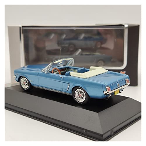 PYWCOM Spielzeugauto für Kinder 1 43 Für Ford Mustang 1965 Legierung Diecast Cabrio Modellsimulation Fahrzeug Erwachsenen Sammlerstück Souvenir Auto Modell Bauset(Blau) von PYWCOM