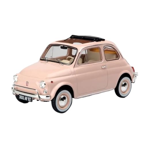 Spielzeugauto für Kinder 1:18 for FIAT 500L 1968 Tür Geschlossen Collector Edition Metall Diecast Modell Spielzeug Geschenk Auto Modell Bauset(Pink) von PYWCOM