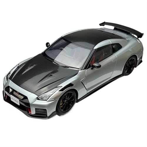 PYWCOM Spielzeugauto für Kinder 1:18 for Nissan GT-R35 NISMO 2022 Special Edition Sport Auto Modell Kits Auto Modell Urlaub Geschenk Auto Modell Bauset(Chrome) von PYWCOM