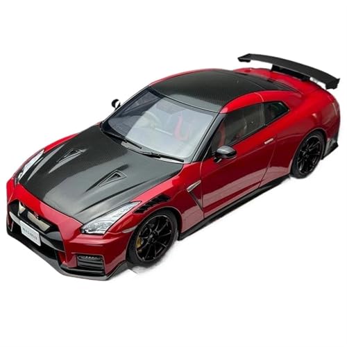 Spielzeugauto für Kinder 1:18 for Nissan GT-R35 NISMO 2022 Special Edition Sport Auto Modell Kits Auto Modell Urlaub Geschenk Auto Modell Bauset(Red) von PYWCOM