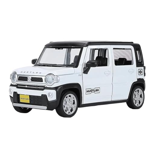 PYWCOM Spielzeugauto für Kinder 1:24 for Suzuki Hustler Diecast Legierung Auto Modell Kits Mit Pull Back Auto Spielzeug for Kinder Auto Modell Bauset(White) von PYWCOM