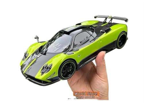 Spielzeugauto für Kinder 1/18 for Pagani Zonda Cinque Coupe 2009 Bianco Benny Metall Modell Auto Geben EINEM Freund EIN Geburtstagsgeschenk Auto Modell Bauset(Green) von PYWCOM