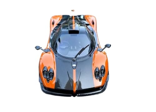 Spielzeugauto für Kinder 1/18 for Pagani Zonda Cinque Coupe 2009 Bianco Benny Metall Modell Auto Geben EINEM Freund EIN Geburtstagsgeschenk Auto Modell Bauset(Orange) von PYWCOM