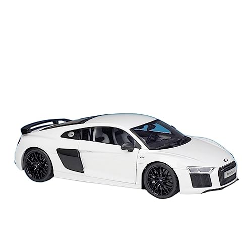 Spielzeugauto für Kinder 1 18 Für Audi R8 V10 Plus Legierung Druckguss Modell Emulation Auto Dekoration Sammlung Spielzeug Geschenk Weiß Auto Modell Bauset von PYWCOM