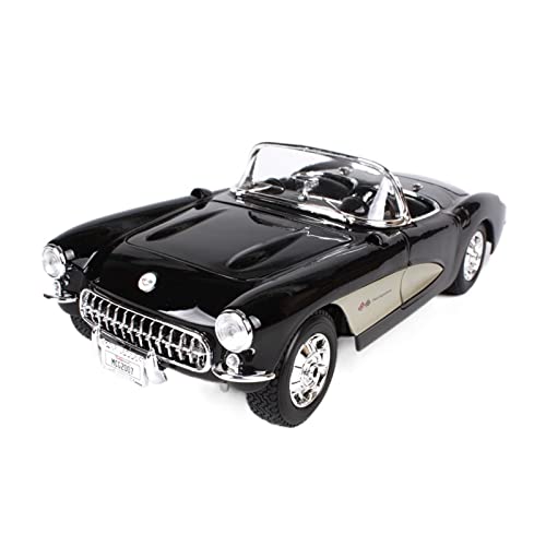 Spielzeugauto für Kinder 1 18 Für Chevrolet Corvette 1957 Casting Alloy Diecast Car Model Static Souvenir Collection Ornaments Auto Modell Bauset(A) von PYWCOM