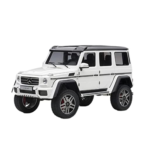 Spielzeugauto für Kinder 1 18 Für Mercedes-Benz G500 4 * 4-Legierung Geländewagenmodell Statische Diecast-Fahrzeugsimulation Sammlerstück Auto Modell Bauset(Weiß) von PYWCOM