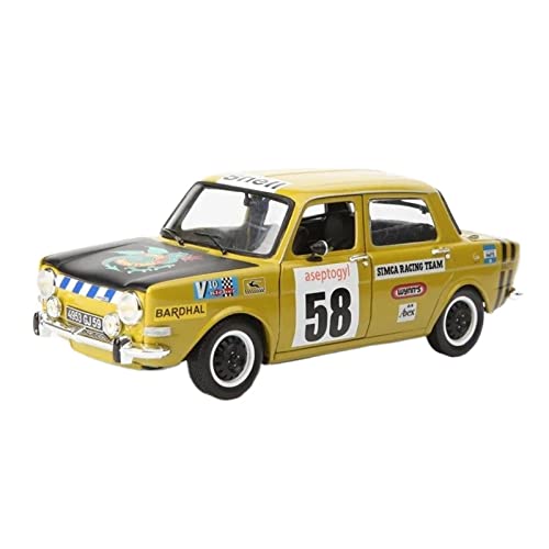 Spielzeugauto für Kinder 1 18 Passend Für Simca 1000 Rallye 2 SRT Nr. 58 Alu-Modellauto-Erwachsenenkollektion Souvenir-Display-Ornamente Auto Modell Bauset von PYWCOM