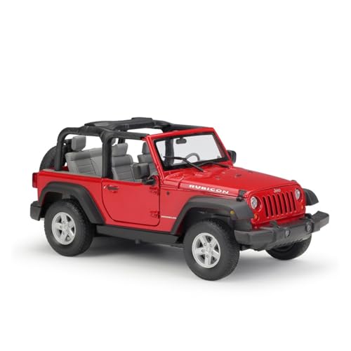 Spielzeugauto für Kinder 1 24 Für Jeep2007 Wrangler Druckguss-Simulation Legierung Auto Modell Erwachsene Spielzeug Geschenk Sammlung Auto Modell Bauset(4) von PYWCOM