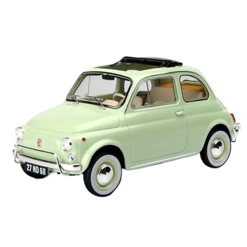 Spielzeugauto für Kinder 1:18 for FIAT 500L 1968 Tür Geschlossen Collector Edition Metall Diecast Modell Spielzeug Geschenk Auto Modell Bauset(Green) von PYWCOM