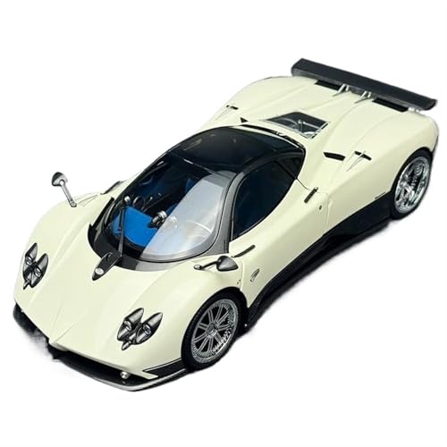 Spielzeugauto für Kinder 1:18 for Pagani Zonta Zonda F 2005 Genfer Autosalon Automodellbausätze, Legierungssammlung, Geschenk for Freunde und Familie Auto Modell Bauset(Beige) von PYWCOM