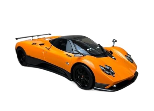 Spielzeugauto für Kinder 1:18 for Pagani Zonta Zonda F 2005 Genfer Autosalon Automodellbausätze, Legierungssammlung, Geschenk for Freunde und Familie Auto Modell Bauset(Orange) von PYWCOM