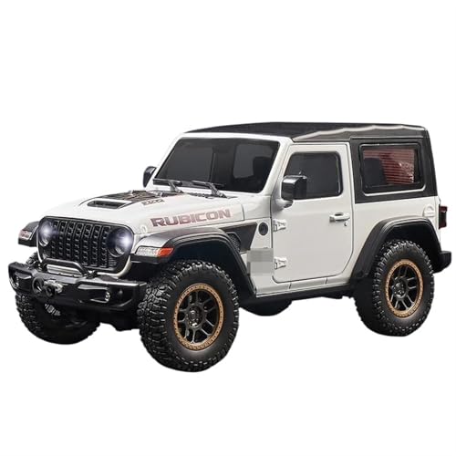 Spielzeugauto für Kinder 1:18 for Rubicon SUV Legierung Druckguss Spielzeug Auto Modell Kits Türen geöffnet Jungen Geburtstag Geschenke Sammlungen Auto Modell Bauset(White) von PYWCOM