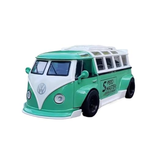 Spielzeugauto für Kinder 1:32 for T1 Bus Spielzeug Legierung Auto Modell Kits Hohe Simulation Kindertag Geschenke Auto Modell Bauset(Green) von PYWCOM