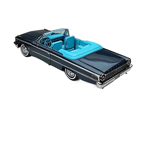 Spielzeugauto für Kinder Für Legierung Automodell Geschenk Ornament 1964 Ford Galaxie 500 XL Limousine 1436# 1 18 Auto Modell Bauset(Schwarz) von PYWCOM