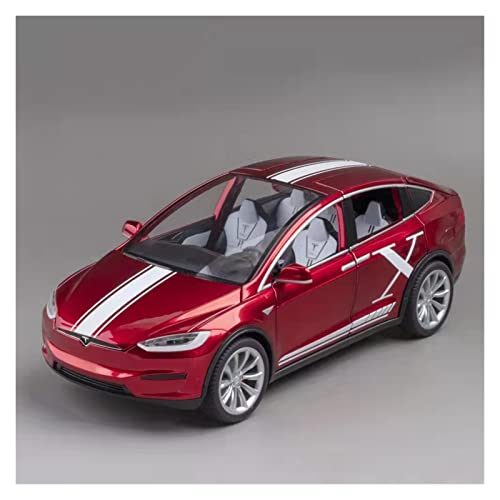 Spielzeugauto für Kinder Für Tesla Auto 1:20 Simulation Alloy Sound and Light Force Control Modell Spielzeugauto Auto Modell Bauset(Rot) von PYWCOM