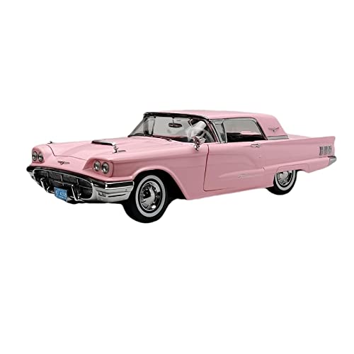 Spielzeugauto für Kinder for 1 18 Alu Modellauto Geschenk Ornament 1960 Ford Thunderbird Hardtop Pink 4308# Auto Modell Bauset von PYWCOM