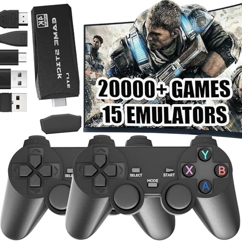 Retro Konsole Spielkonsole Game Stick, Retrolink 21700+ Spiele Videospielkonsole mit 2 Gamepads, Retro Konsole Plug & Play Game Stick TV HDMI, Geschenk für Kinder Jungen & Erwachsene (X1 Pro) von PZNETUE