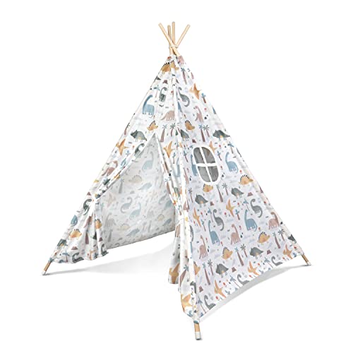 Paco Home Kinderzelt Tipi Zelt für Kinderzimmer Spielzimmer Innen Indoor Robust Stabil Wigwam versch. Muster, Farbe:Mehrfarbig, Sets:Ohne Zubehör von Paco Home