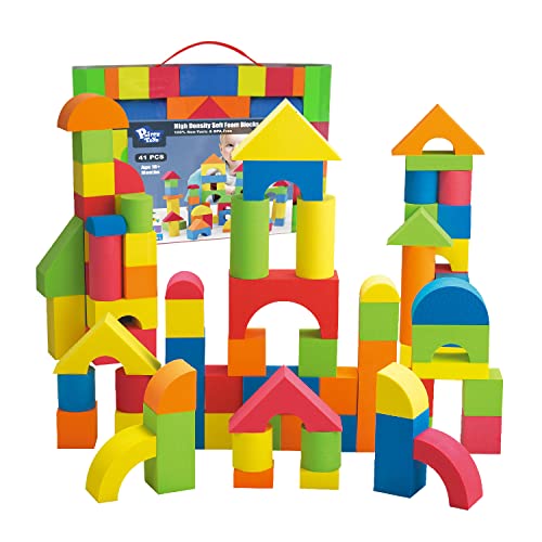 Pairez Toys 41-teiliges Schaumstoff-Bausteine-Set für Kleinkinder und Babys, Badewannen-Bausteine, Frühkindliches Lernspielzeug, Geeignet für Kinder ab 18+ Monaten und 2-4 Jahren von Pairez Toys