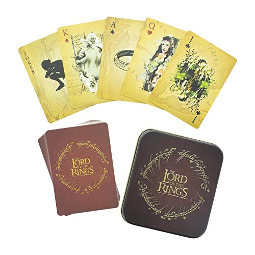 Der Herr der Ringe Spielkarten - Offiziell lizenziertes Standarddeck mit geprägter Sammlerdose, Geschenk für LOTR Tolkien-Fans von Paladone