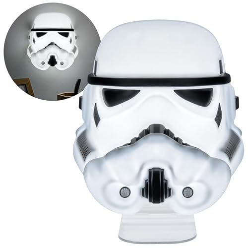 Paladone Star Wars Stormtrooper-Maskenlicht – Offiziell lizenziertes Disney-Merchandise-Produkt, wandmontierbar oder freistehende Lucas-Filmfigurenlampe, USB- oder batteriebetrieben von Paladone