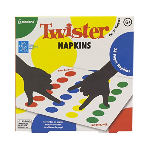 Paladone Twister Game Servietten - Set mit 24 Servietten mit Spinner auf Box von Paladone