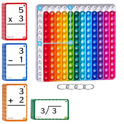 Multiplikationskartenspiel, Additions-Lernkarten, Mathe-Spiel-Lernkarten, Fidget-Lernspiel-Spielzeug, Einmaleins Lernen Fidget Toy Für Kinder Ab 4–8 Jahren von Palaufr