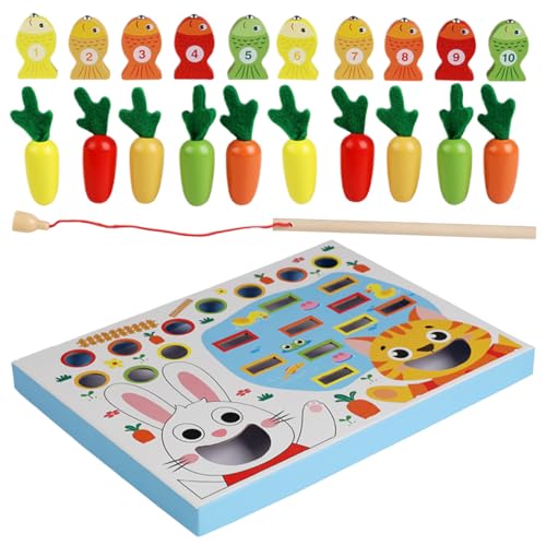 Palaufr Baby Karotten Pflücken Angelspiel,Pädagogisches Lernspiel zum Karottenziehen und Farbensortieren - Hand-Auge Koordination Feinmotorik Lernspielzeug für Kleinkinder Palaufr Baby Karotten Pflücken Angelspiel,Pädagogisches Lernspiel zum Karottenziehen und Farbensortieren - Hand-Auge Koordination Feinmotorik Lernspielzeug für Kleinkinder von Palaufr