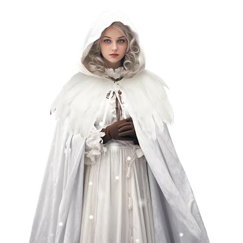 Palaufr Kapuzenumhang Herren | Halloween Cosplay Kostüm Mit Kapuze | Unisex Gewand Herren Damen Hexenkostüm für Mottopartys Palaufr Kapuzenumhang Herren | Halloween Cosplay Kostüm Mit Kapuze | Unisex Gewand Herren Damen Hexenkostüm für Mottopartys von Palaufr