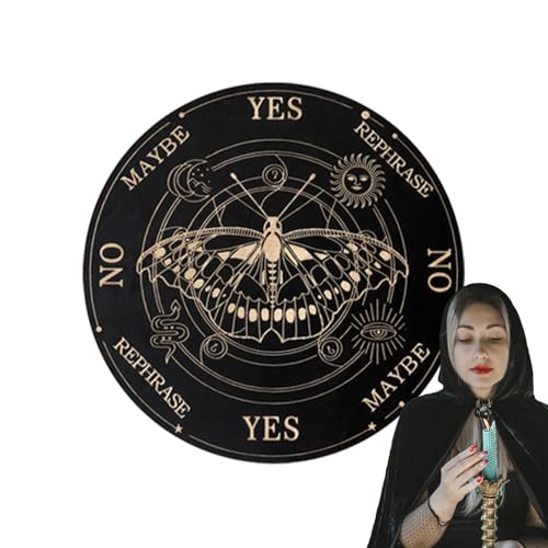 Palaufr Pendelbrett für Wahrsagerei und Orakel - Holzernes Entscheidungsbrett mit Buchstaben für Nachrichten | Ouija Brettspiel Wahrsagung Für Anfänger & Freunde Palaufr Pendelbrett für Wahrsagerei und Orakel - Holzernes Entscheidungsbrett mit Buchstaben für Nachrichten | Ouija Brettspiel Wahrsagung Für Anfänger & Freunde von Palaufr