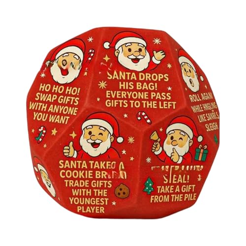 Santa Swap Geschenk Würfel, Lustige Swap Weihnachten Würfel 12 Verschiedene Seiten Würfelrollspiel, Für Jungens Mädchen Erwachsene Partyspiele Familienabend Unterhaltung Santa Swap Geschenk Würfel, Lustige Swap Weihnachten Würfel 12 Verschiedene Seiten Würfelrollspiel, Für Jungens Mädchen Erwachsene Partyspiele Familienabend Unterhaltung von Palaufr