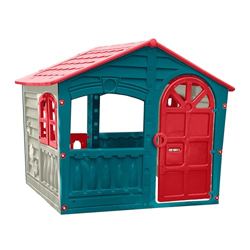 Palplay Kunststoffspielhaus | Haus des Spaßes | Spielhaus für drinnen und draußen | UV-beständig | Spielhaus für Mädchen und Jungen ab 2 Jahren | Rot, Grün & weiß Palplay Kunststoffspielhaus | Haus des Spaßes | Spielhaus für drinnen und draußen | UV-beständig | Spielhaus für Mädchen und Jungen ab 2 Jahren | Rot, Grün & weiß von Palplay