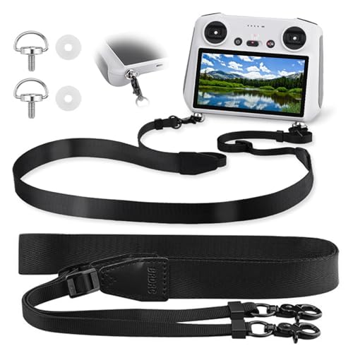 Palwin Controller Gurt für DJI RC/RC 2/RC Pro, DJI Mini 3 Pro/Mini 4 Pro Lanyard RC Neck Strap, Leichtes Einstellbar Nylon geflochtener Lanyard Halsriemen, Schultergurt für Drohnenzubehör(Schwarz) von Palwin