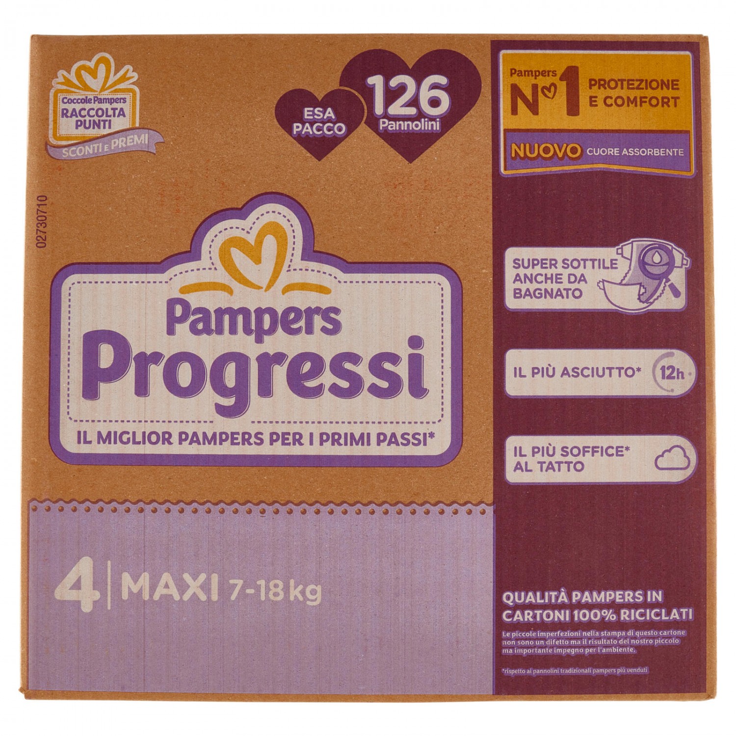 Esapack Pannolini Pampers Progressi Maxi 7-18 Kg Misura 4 (126pz) von Pampers