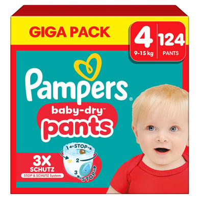 Pampers Baby-Dry Pants, Gr. 4 Maxi, 9-15kg, Giga Pack (1 x 124 Pants) von Pampers