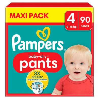 Pampers Baby-Dry Pants, Gr. 4 Maxi, 9-15kg, Maxi Pack (1 x 90 Pants) von Pampers