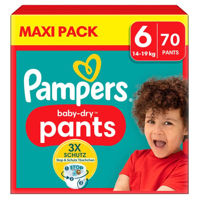 Pampers Baby-Dry Pants, Gr. 6 Extra Large, 14-19kg, Maxi Pack (1 x 70 Pants) von Pampers